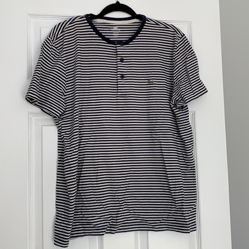 Men’s Lacoste button t shirt .